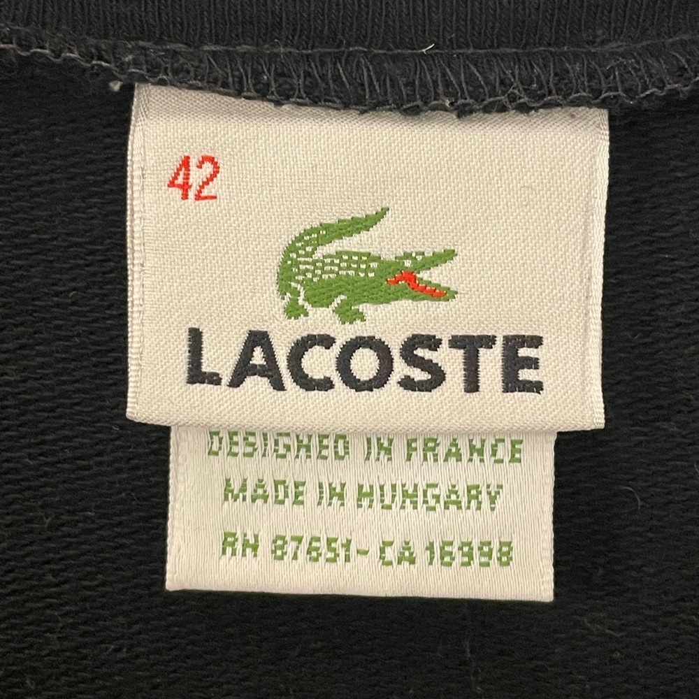 🐊 Lacoste Black Long-Sleeve Dress (Size 42 / M-L) - Picture 5 of 7
